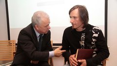 Boris Šuštar (Civilne iniciative Celja) in Uroš Macerl (Eko krog) (foto: Tanja Ristič)