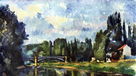 Sinji vrh nad Ajdovščini v barvah Paula Cezanna