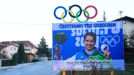 Gala sprejem v Ihanu za bronasto Tejo Gregorin 