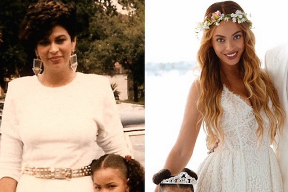 Beyonce z mamo nekoč in danes