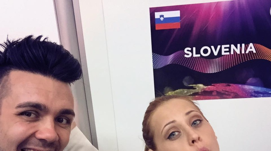 Duet Maraaya odlično zastopa slovenske barve (foto: Facebook)