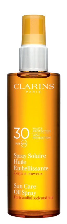 Olje v spreju, Clarins radiant oil ZF 30 (27,70 €)