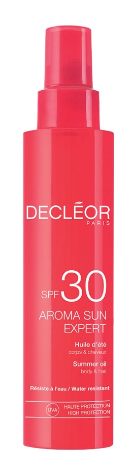 Olje za sončenje za telo in lase, Decléor Aroma Sun expert ZF 30 (31 €)
