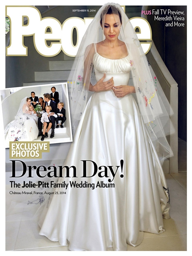 Nevesta Angelina Jolie na naslovnici revije People.