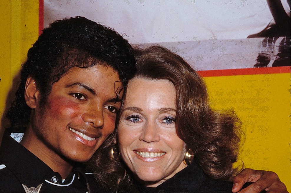 Na fotografiji: Jane Fonda in Michael Jackson (foto: Profimedia)