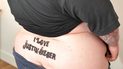 Jamie zaslovel z noro tetovažo 'I Love Justin Bieber'