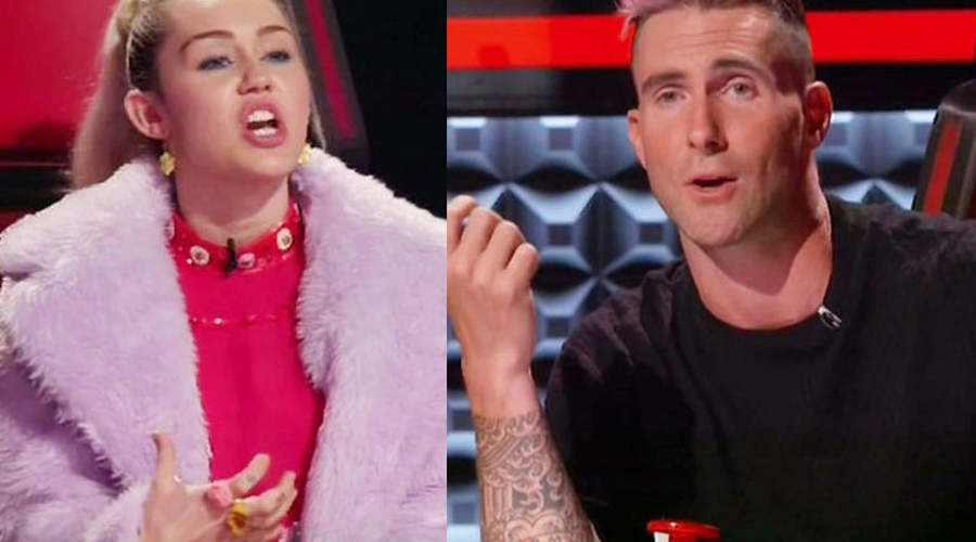 Prepiri med Adamom in Miley močno bremenijo snemanje šova The Voice (foto: Profimedia)