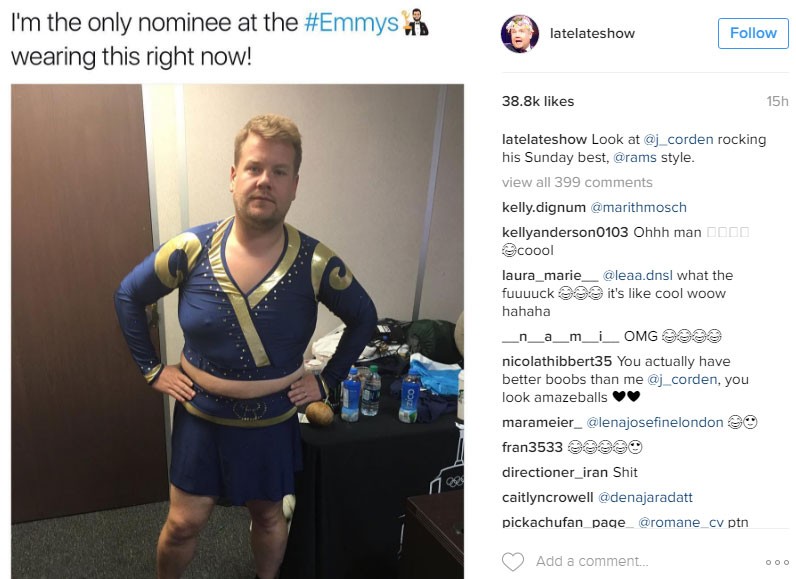 9. James Corden je pokazal svoj nekoliko nenavaden stajling. Smisla za humor mu pač nikoli ne zmanjka!