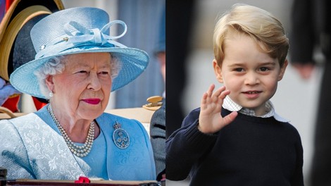 Zabavno: Poglej, kako princ George kliče svojo prababico kraljico Elizabeto!