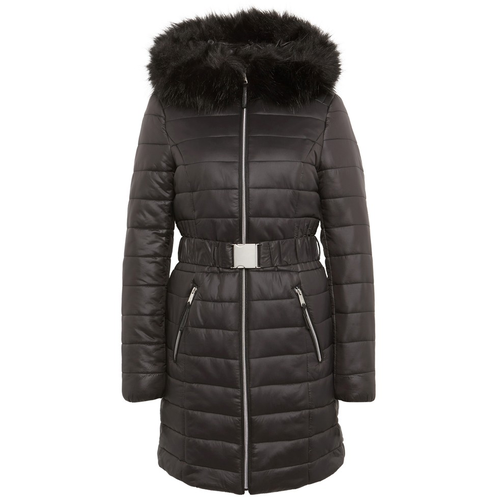 Black coat paded fur 139,99 eur