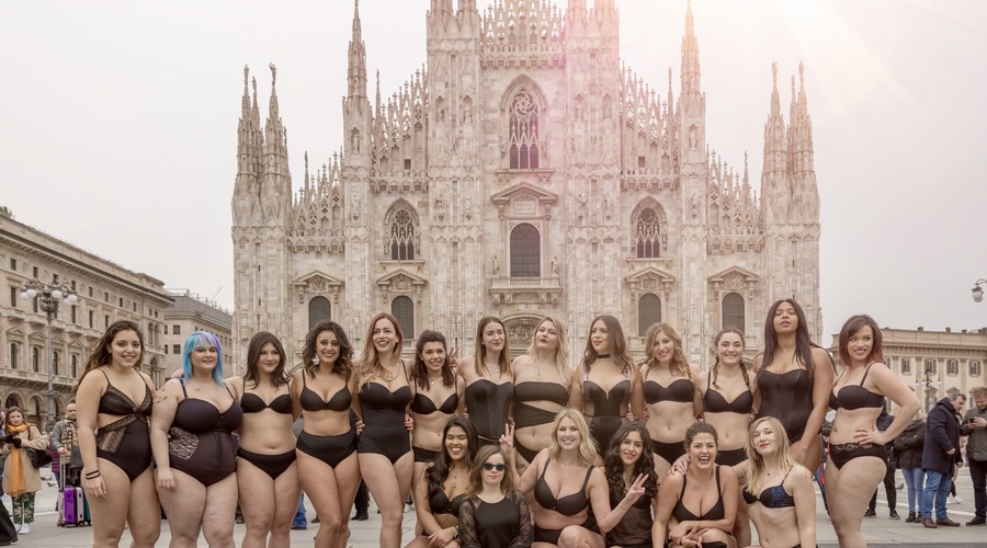 VIDEO: Laura Brioschi za 'Body positive' flashmob v središču Milana izbrala perilo Lisca (foto: Mattia Abbiati)