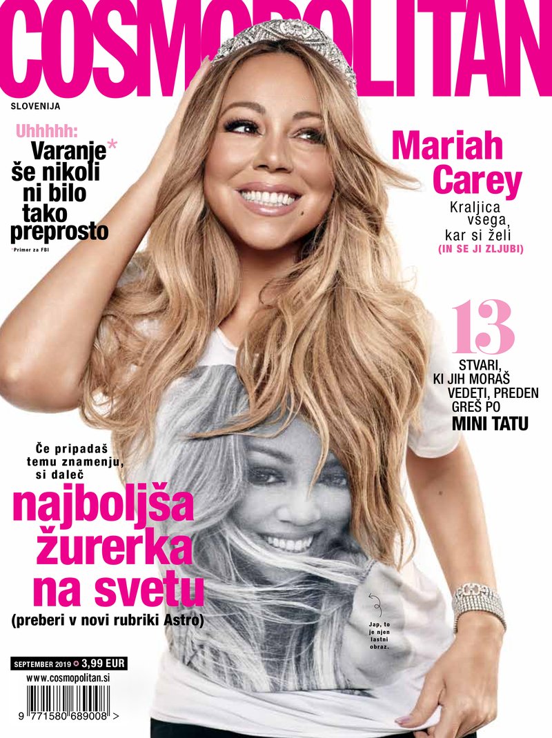 VROOOČE: Novi Cosmo z Mariah Carey in DARILOM (foto: Cosmopolitan Slovenija)