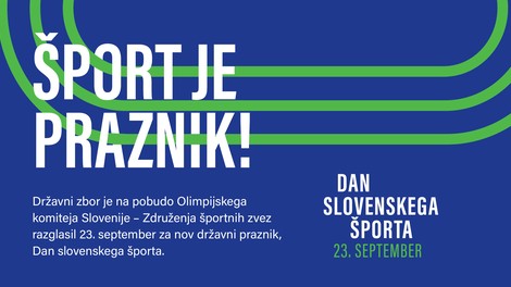 23. september razglašen za nov državni praznik - Dan slovenskega športa
