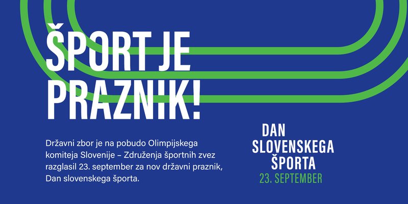 23. september razglašen za nov državni praznik - Dan slovenskega športa (foto: Promocijsko gradivo)