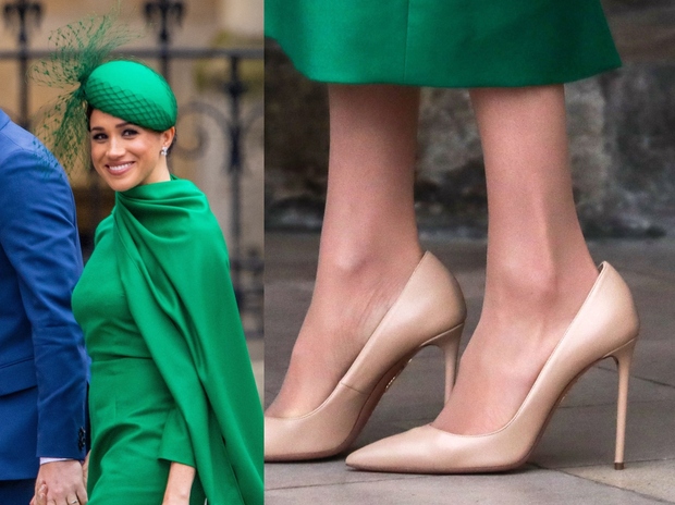 👉Vojvodinja Meghan Markle! Kot lahko vidiš na sliki, Meghan prevelike čevlje nosi na vseh izjemno pomembnih prireditvah, saj tako lažje …