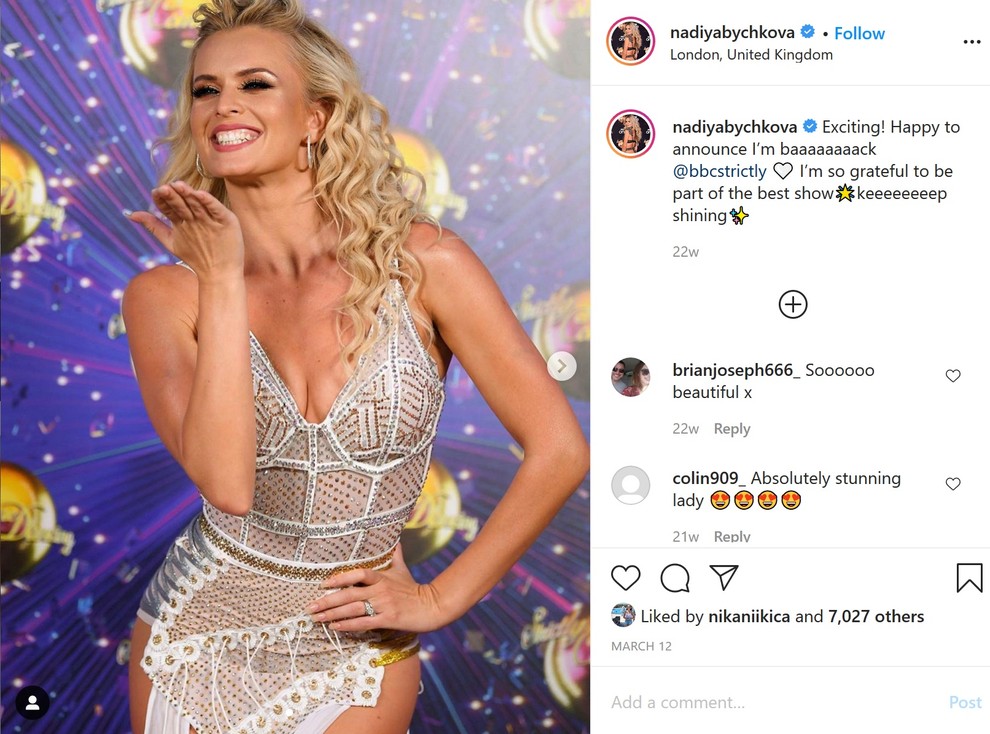 Nadiya Bychkova se je sicer širšemu svetovnemu občinstvu priljubila kot profesionalna plesalka v šovu Strictly Come Dancing (britanska različica šova …