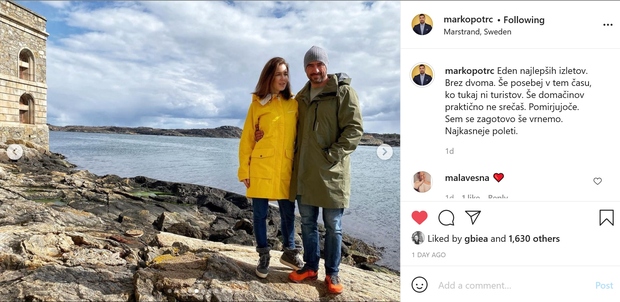 Dober dan nazaj je na svojem Instagram profilu objavil čudovite utrinke družinskega izleta v Marstrand, pod katerimi je zapisal:"Eden najlepših …