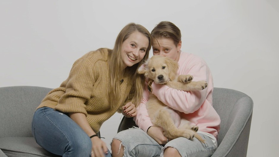 VIDEO: Katjo in Katko Bogataj smo s kužkom povabili v studio in zgodilo se je tole (UPS!)