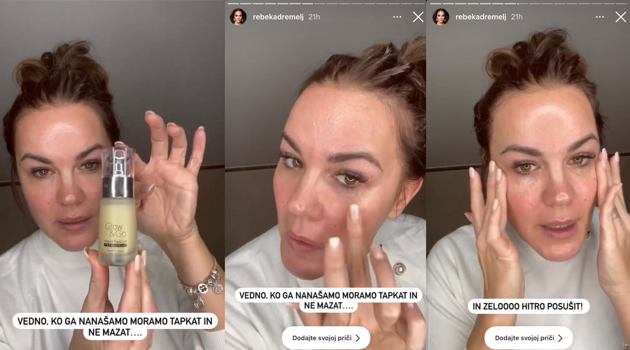 Rebeka Dremelj je testirala serum proti gubam, ki deluje v eni minuti (foto: International health d.o.o.)