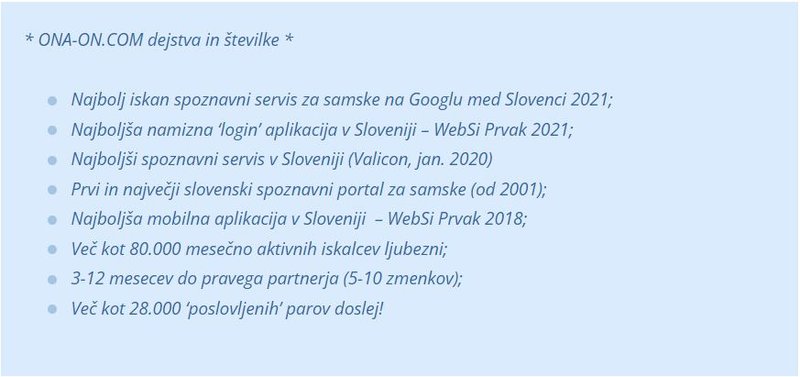 Valentinove novosti na ona-on.com, najbolj priljubljenem spoznavnem servisu za samske v Sloveniji