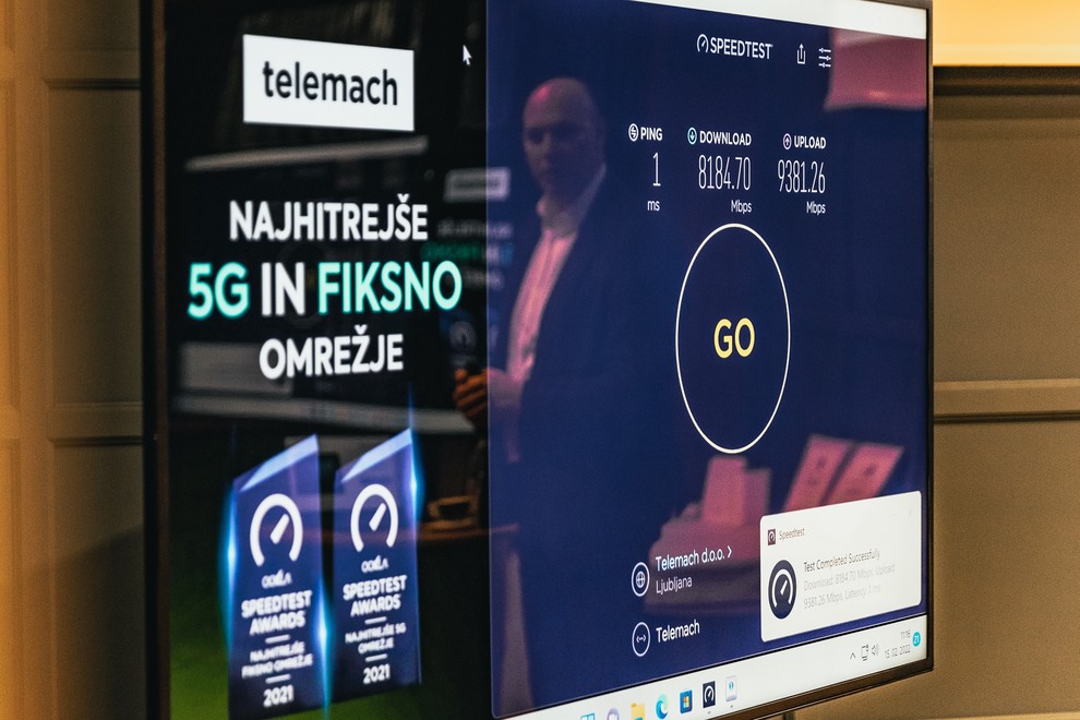 Telemachu nagradi Ookla® za najhitrejše 5G in fiksno omrežje v Sloveniji