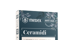 <h3>Ceramidi, kapsule, Medex</h3>
<p>Vsebuje ceramide, vitamine A,C,E in cink. Izdelek se uporablja za ohranjanje zdrave kože. Izboljša njeno hidracijo in elastičnost, kar prispeva k bolj svežemu in mladostnemu videzu kože. Izdelek je primeren tudi za vegane.</p>