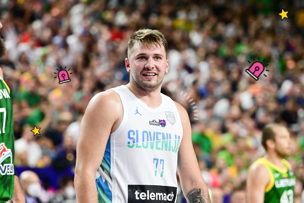 Luka Dončić na košarkarskem igrišču