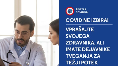 Pomemben delež prebivalstva je še vedno v visokorizičnih skupinah za hudo obliko bolezni COVID-19