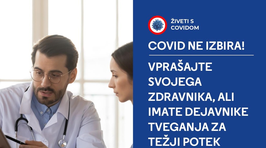 Pomemben delež prebivalstva je še vedno v visokorizičnih skupinah za hudo obliko bolezni COVID-19 (foto: PROMO)