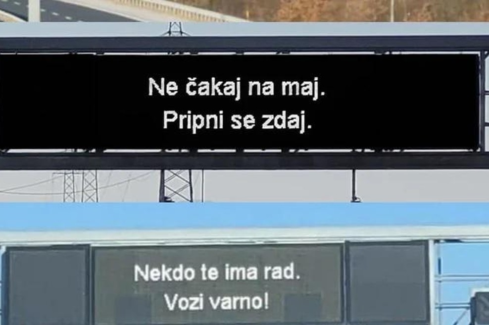 A veš, ta simpatična sporočilca nad avtocesto? TEGA o njih zagotovo nisi vedela (foto: DARS facebook/fotomontaža)