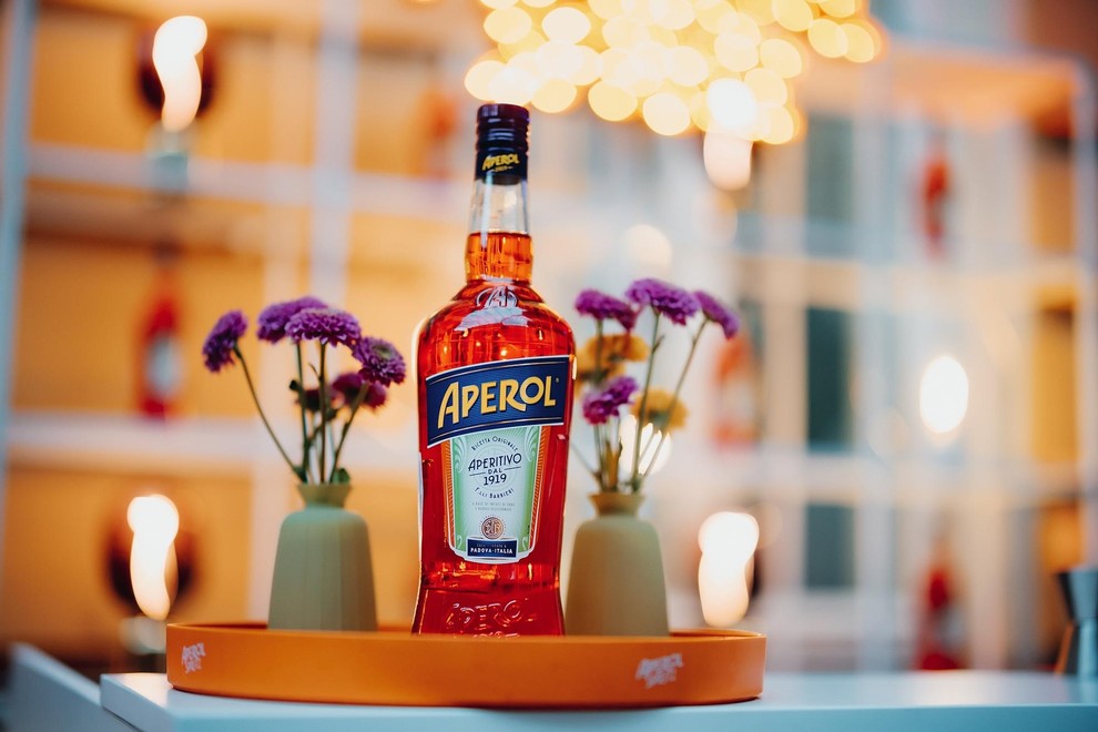 Gostje so si lahko privoščili priljubljen Aperol Spritz.