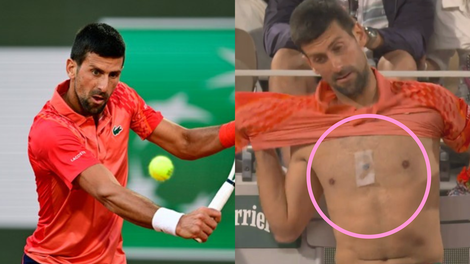 Kaj pomeni ta nenavaden krogec, prilepljen na prsa Novaka Đokovića? Vemo, za kaj gre!