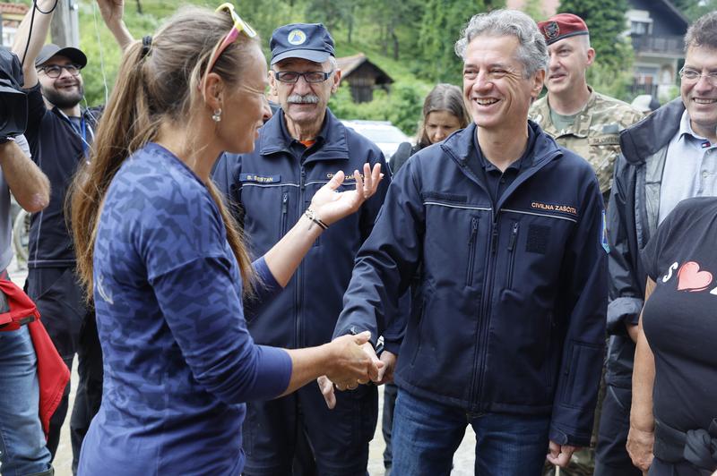 Svoj domači kraj je obiskala tudi Tina Maze. (foto: Borut Živulović/BOBO)