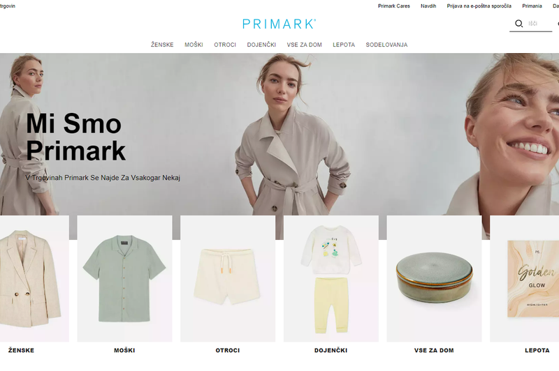 Primark predstavlja novo napredno spletno mesto v slovenščini (foto: promocijska fotografija)