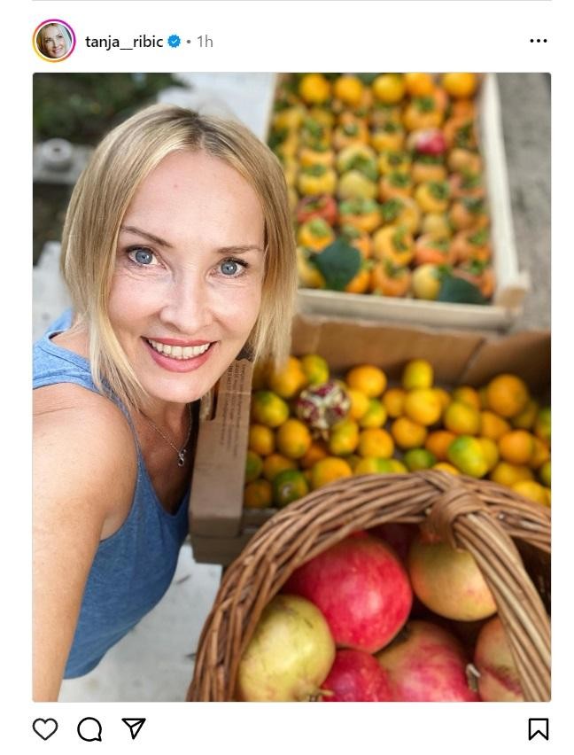 "Hvala, ljuba mati narava! Kaki, mandarine, granatna jabolka… 🙌 🙏🙏😃 Samo z drevesa poberes. Okrasena kot božična drevesa. 😊 Prava …