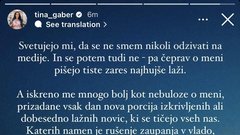 Tina Gaber prekinila molk iskren zapis