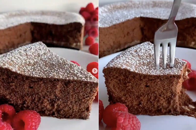 Recept: To je čokoladna torta iz le štirih sestavin, ki je pravi hit na družbenih omrežjih (foto: Instagram/Screenshot)