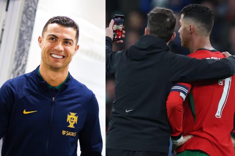 Cristiano Ronaldo in Slovenec Janez (foto: Instagram/Cristiano Ronaldo, BOBO/Borut Živulovič)