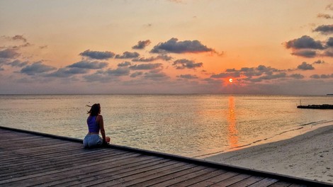 Nika Švajncer na Maldivih