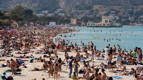 Plaža v Palermu na Siciliji