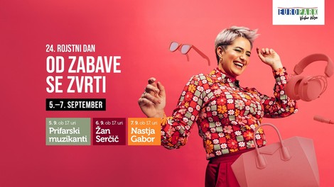 Europark praznuje: Trije koncerti, nagradne igre in program za najmlajše