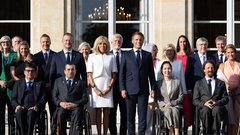 Tina Gaber Robert Golob Emmanuel Macron paraolimpijske igre Pariz Brigitte Macron