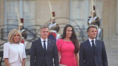 Tina Gaber Robert Golob Emmanuel Macron paraolimpijske igre Pariz Brigitte Macron