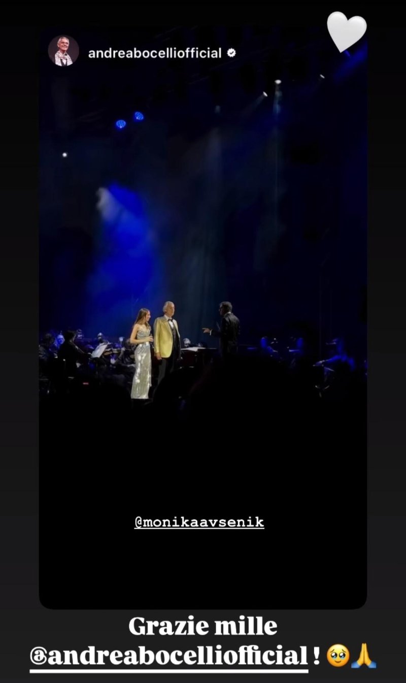 Monika Avsenik in Andrea Bocelli