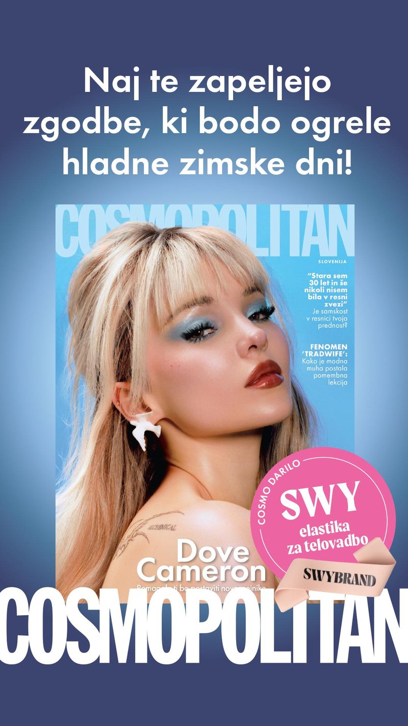 Tukaj je NOVI Cosmo: Zakaj je pilates navdušil toliko žensk po svetu, postavljanje mejnikov z Dove Cameron in božični sejmi, ki jih moraš obiskati