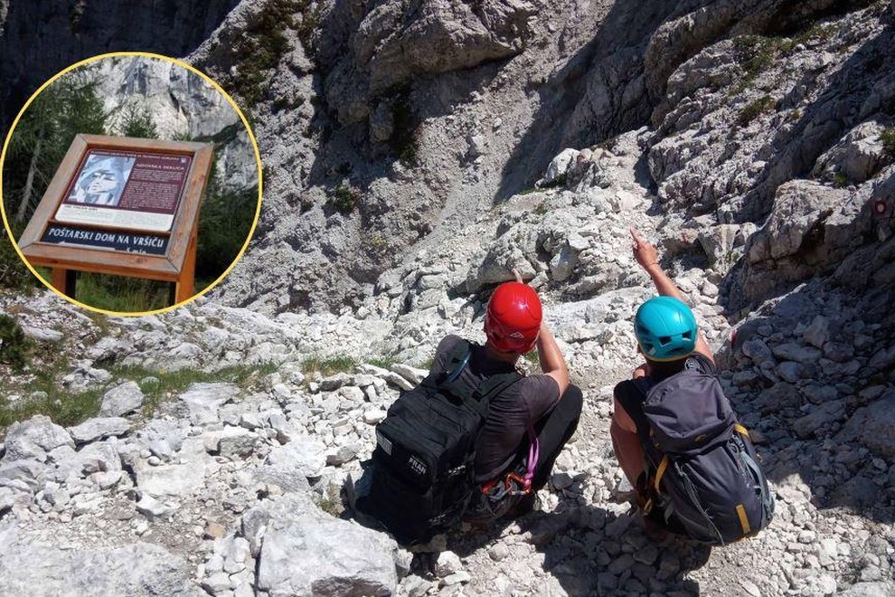 Ajdovska deklica gore alpinisti