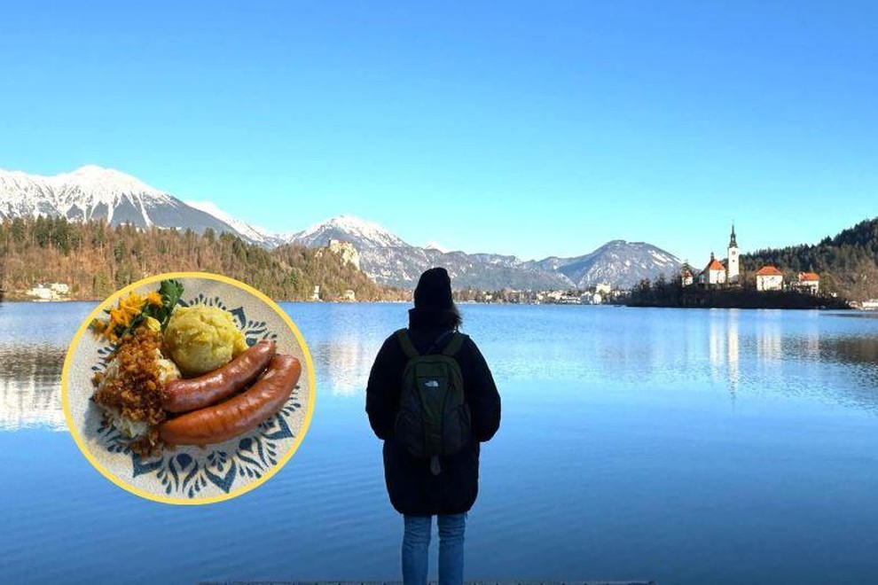 Bled Blejsko jezero sprehod kranjska klobasa