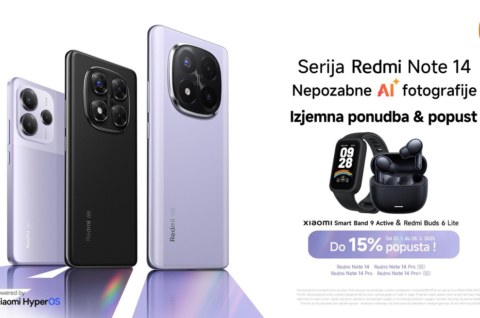 Xiaomi predstavlja serijo Redmi Note 14: Profesionalna fotografija in vzdržljivost sta glavni značilnosti nove serije (foto: promocijska fotografija)