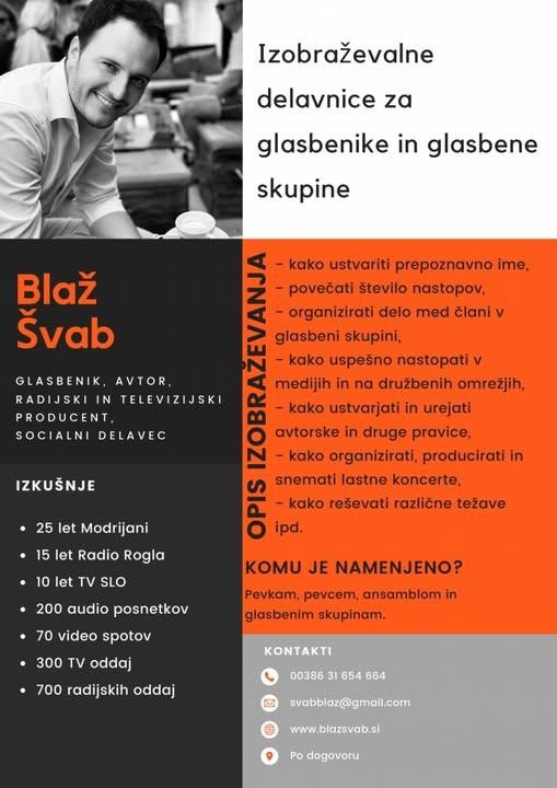 Na svojem družabnem omrežju je namreč delil, da prireja nove glasbene delavnice za glasbenike in ansamble. Takole je sporočil: “🎶 …