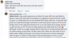 turistka objava taksi cene